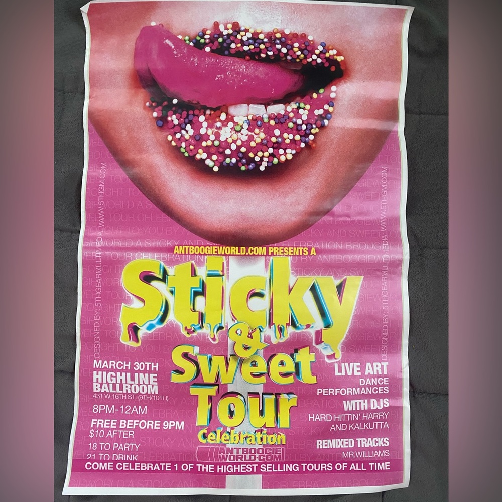 Madonna sticky and sweet tour dancer after party poster